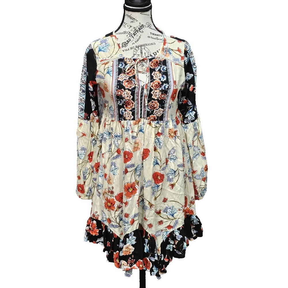 Patrons‎ Of Peace Babydoll Dress Sz XS Floral Peasant Soft Girl Cottage READ!!!